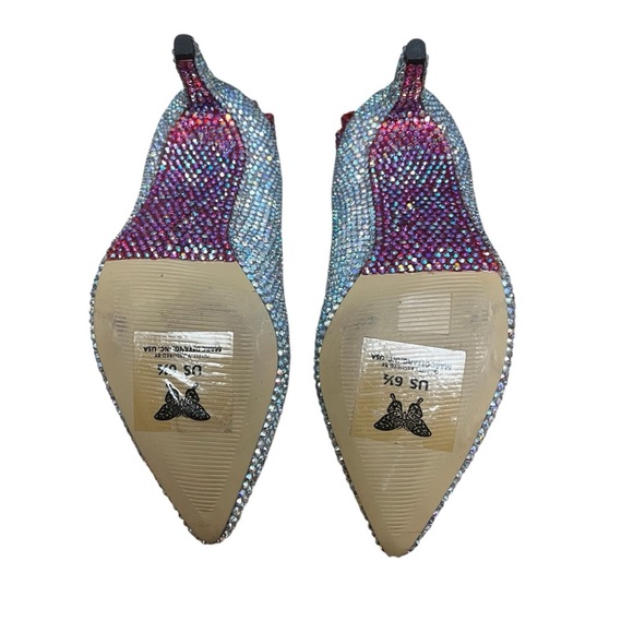 Marc Defang Handmade Rhinestones Pageant Prom Heels Shoes 6.5 Fairycore Coquette - Picture 5 of 12